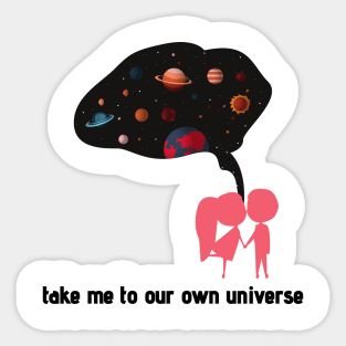 universe lovers Sticker